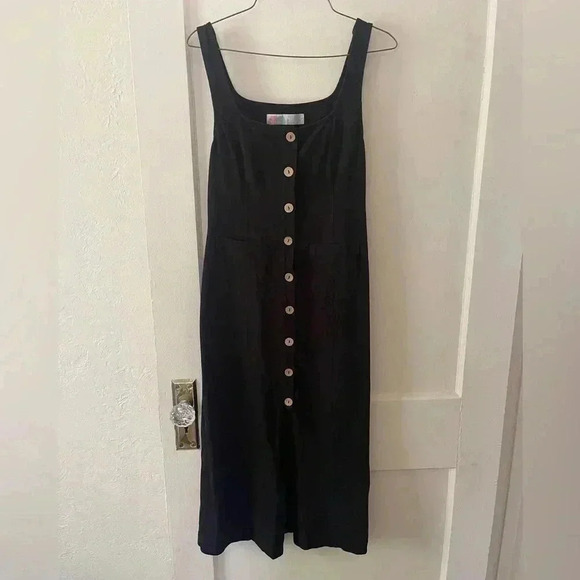 FP Beach Dresses & Skirts - Sleeveless FP BEACH Black Dress W/ Buttons Size small Pre Owned